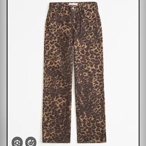 Abercrombie & Fitch Leopard Print Jeans - Brown